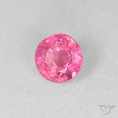 Rubí Rosado medio natural de 0.82 ct, Redondo, VS-SI