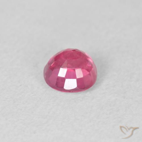 Rubí Rosado medio natural de 0.82 ct, Redondo, VS-SI