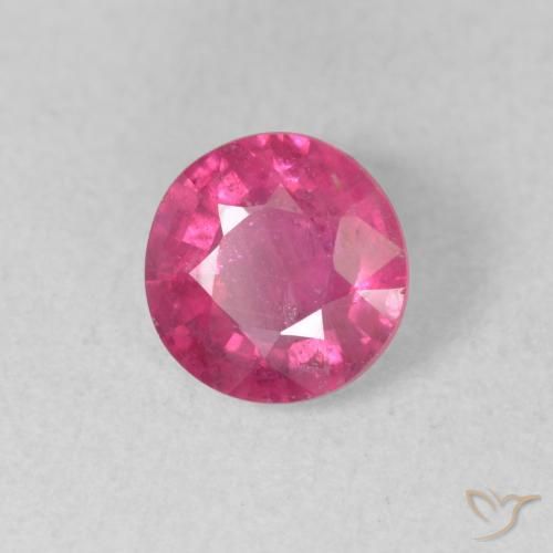 Rubí Rosado intenso natural de 1.32 ct, Redondo, VS-SI
