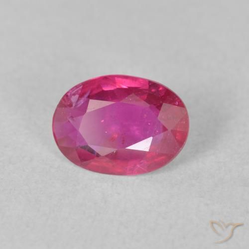Rubí Rojo medio natural de 1.23 ct, Ovalada, VS-SI