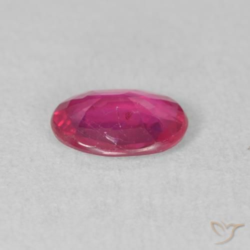 Rubí Rojo medio natural de 1.23 ct, Ovalada, VS-SI
