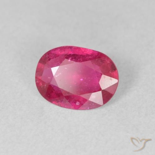 Rubí Rosado rojizo natural de 1.23 ct, Ovalada, VS-SI