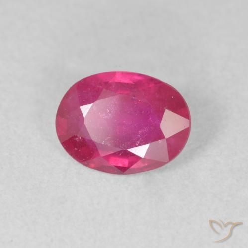 Rubí Rosado rojizo natural de 1.33 ct, Ovalada, VS-SI