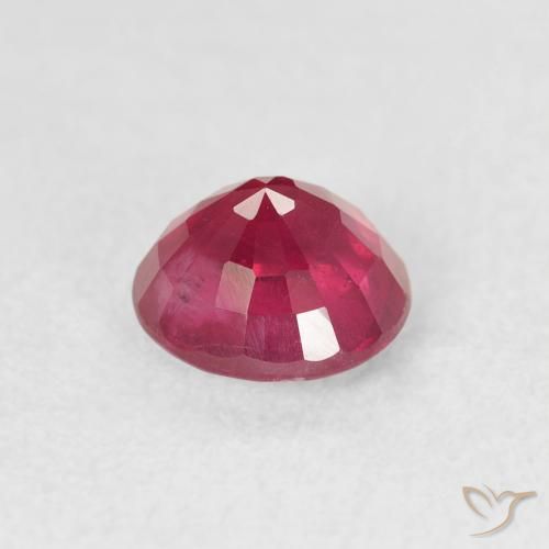 Rubí Rosado rojizo natural de 1.48 ct, Redondo, VS-SI