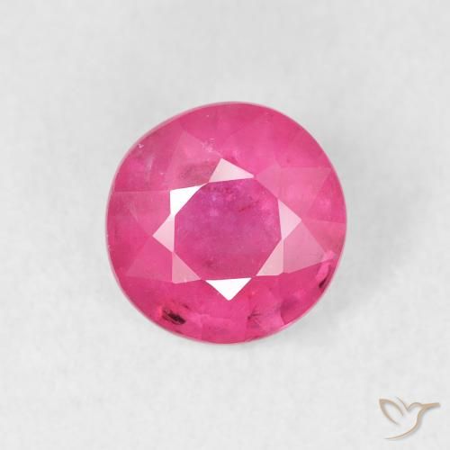 1.40ct Natural Magenta intenso Rubí, Redondo, VS-SI