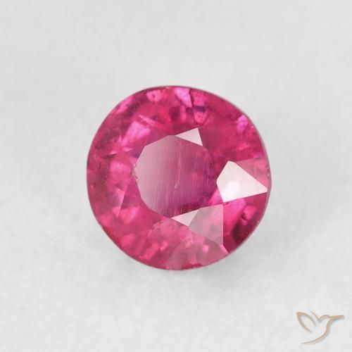 Rubí Medium Dark-Pink natural de 1.72 ct, Redondo, VS-SI