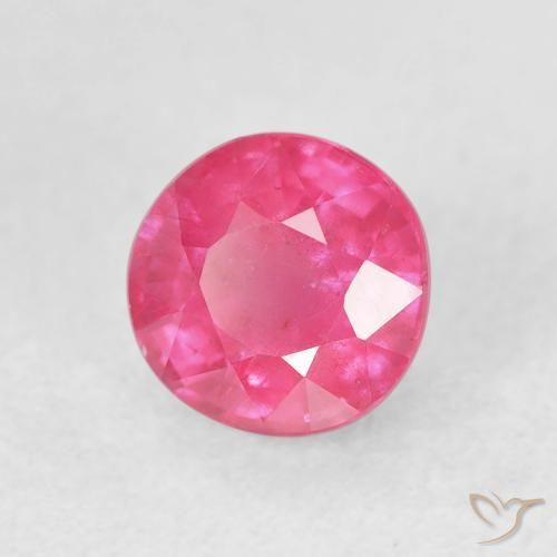 Rubí Rosado medio natural de 1.79 ct, Redondo, VS-SI