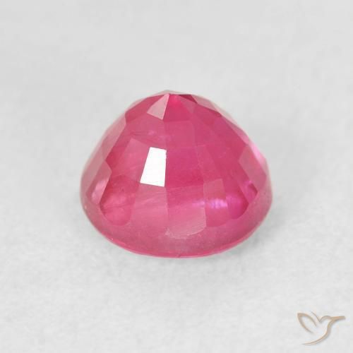 Rubí Rosado medio natural de 1.79 ct, Redondo, VS-SI