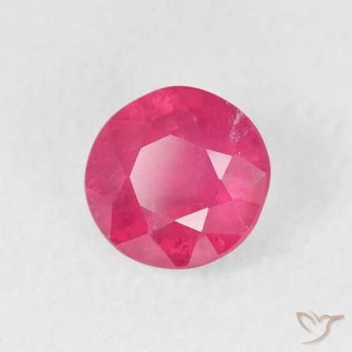 Rubí Rosado intenso natural de 1.54 ct, Redondo, VS-SI