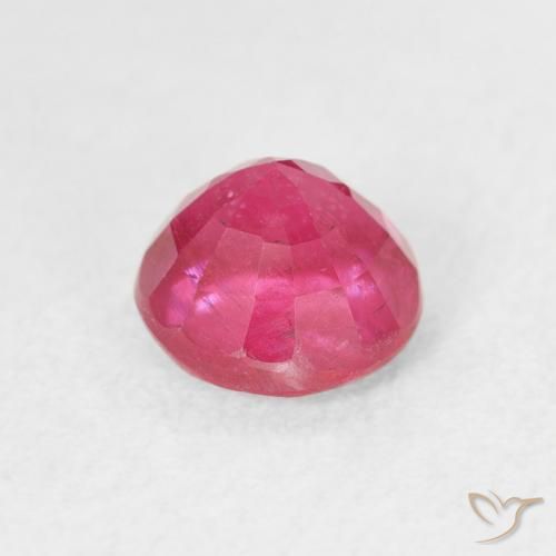 Rubí Rosado medio natural de 1.60 ct, Redondo, VS