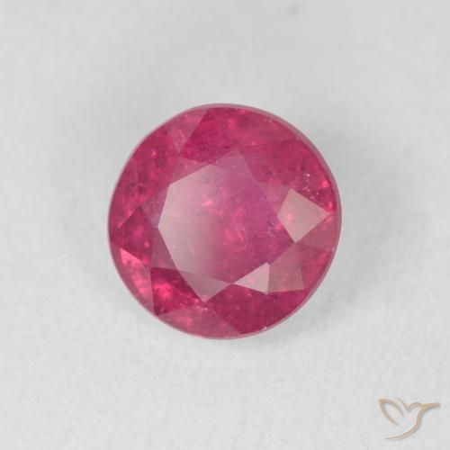 Rubí Rojo medio natural de 2.18 ct, Redondo, VS-SI