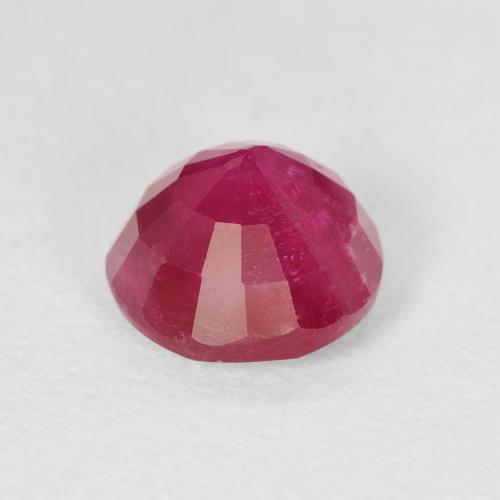Rubí Rojo medio natural de 3.37 ct, Redondo, VS-SI
