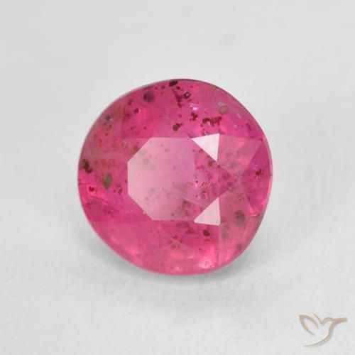 Rubí Rosado rojizo natural de 3.19 ct, Redondo, VS-SI