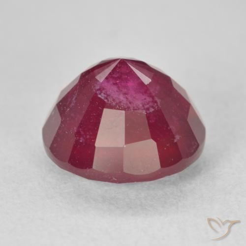 Rubí Rosado rojizo intenso natural de 5.93 ct, Redondo, VS-SI
