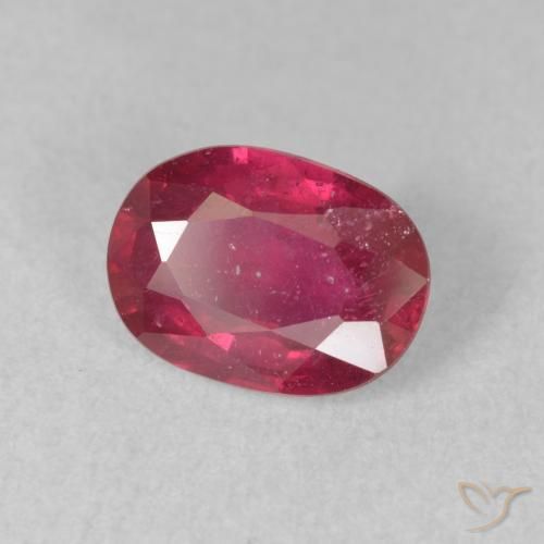 Rubí Rojo rosado natural de 1.73 ct, Ovalada, VS-SI