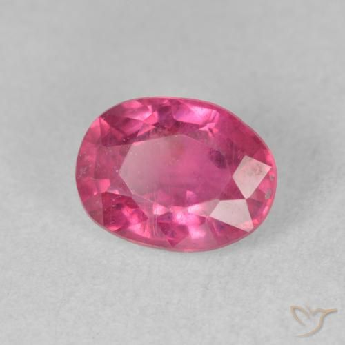 Rubí Rosa oscuro natural de 1.87 ct, Ovalada, VS-SI