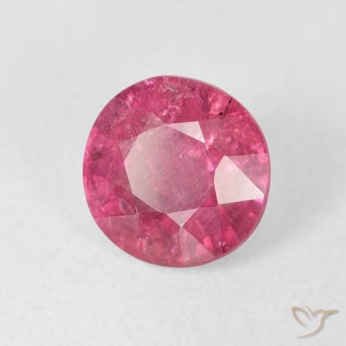 Rubí Rosado rojizo natural de 1.95 ct, Redondo, VS-SI