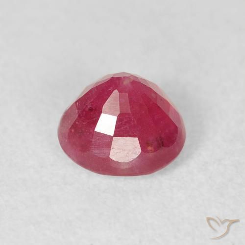 Rubí Rosado rojizo natural de 1.40 ct, Redondo, VS-SI