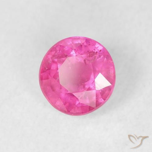 Rubí Rosado intenso natural de 0.98 ct, Redondo, VS-SI