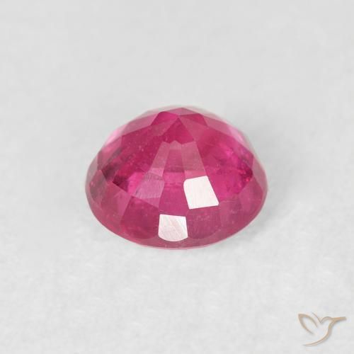 Rubí Rosado intenso natural de 0.98 ct, Redondo, VS-SI