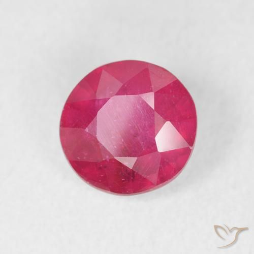 Rubí Rojo rosado natural de 1.72 ct, Redondo, VS-SI