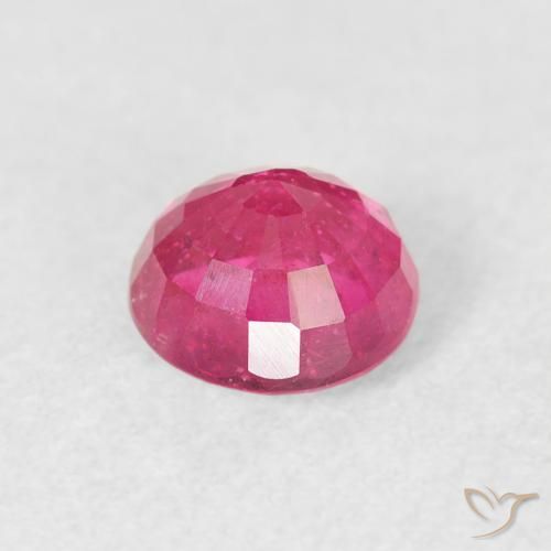 Rubí Magenta intenso natural de 1.16 ct, Redondo, VS-SI