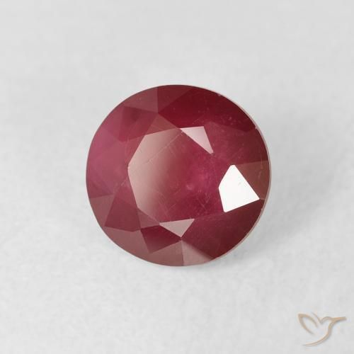 Rubí Rojo sangre natural de 1.63 ct, Redondo, VS-SI