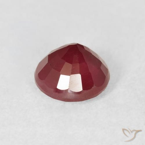 Rubí Rojo sangre natural de 1.63 ct, Redondo, VS-SI