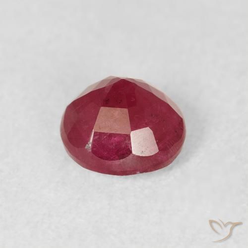 Rubí Rosado rojizo natural de 1.09 ct, Redondo, VS-SI