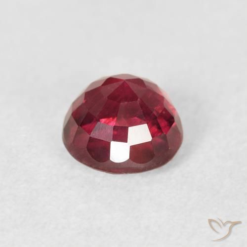 Rubí Rojo medio natural de 1.36 ct, Redondo, VS-SI