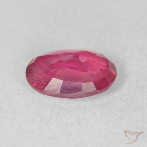 Rubí Rosa oscuro natural de 1.56 ct, Ovalada, VS-SI