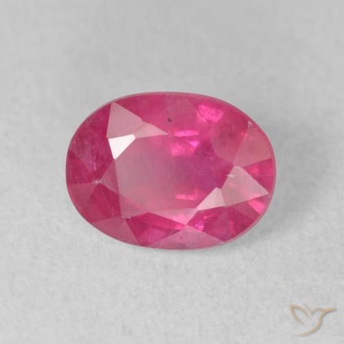 Rubí Rojo rosado natural de 1.78 ct, Ovalada, VS-SI