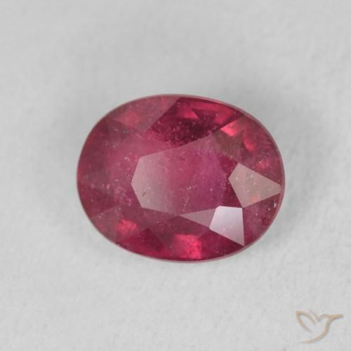 Rubí Carmesí intenso natural de 1.78 ct, Ovalada, VS-SI