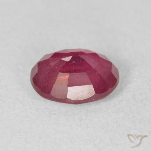 Rubí Carmesí intenso natural de 1.78 ct, Ovalada, VS-SI