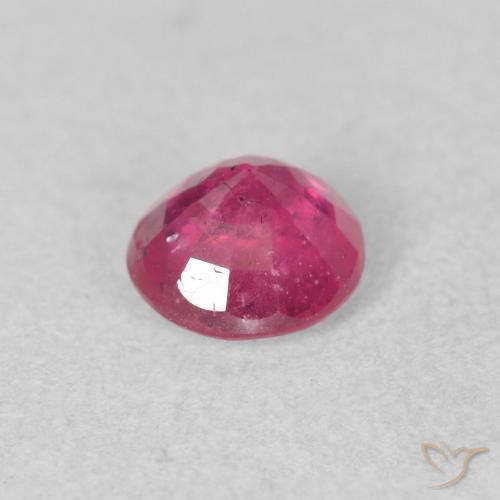 Rubí Rosado intenso natural de 1.18 ct, Redondo, VS-SI