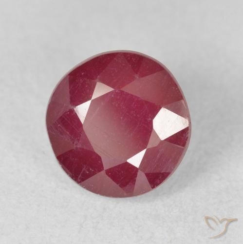 Rubí Carmesí intenso natural de 2.67 ct, Redondo, VS-SI