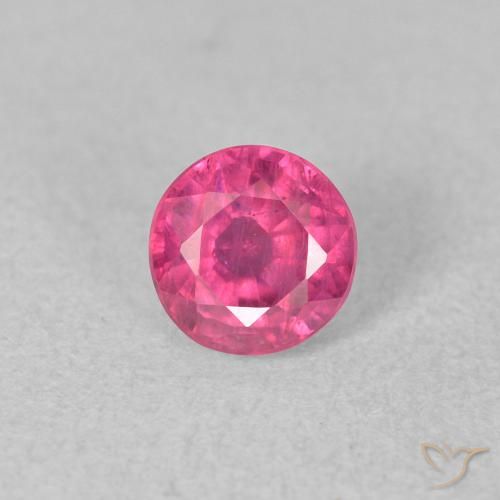 0.90ct Natural Rosado intenso Rubí, Redondo, VS-SI