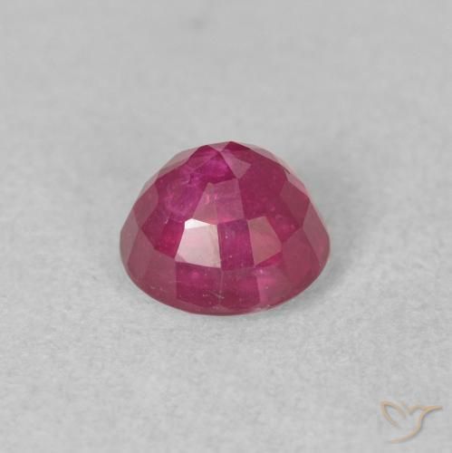 Rubí Rosado rojizo natural de 1.21 ct, Redondo, VS-SI