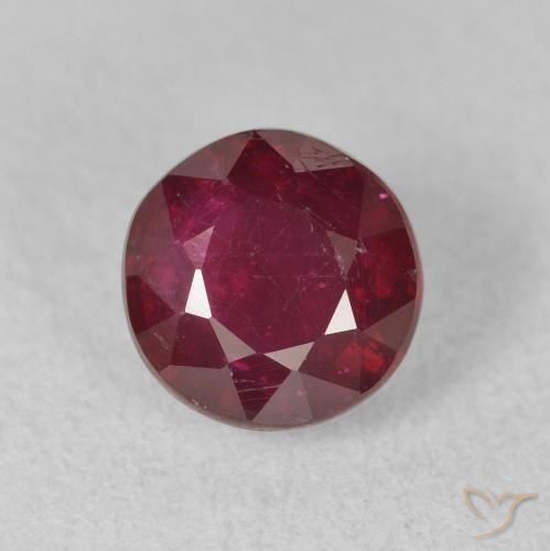 2.04ct Natural Rojo vino Rubí, Redondo, VS-SI