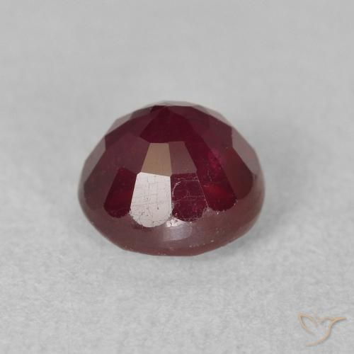 Rubí Rojo vino natural de 2.04 ct, Redondo, VS-SI