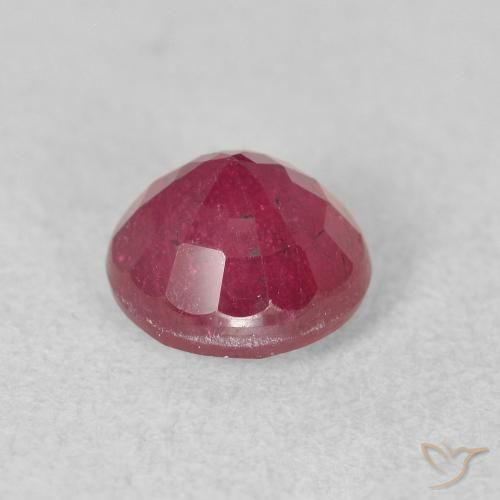 Rubí Rojo medio natural de 1.79 ct, Redondo, VS-SI