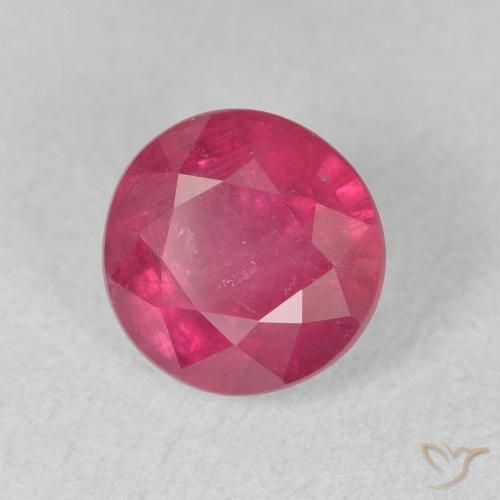 Rubí Rosado rojizo natural de 2.20 ct, Redondo, VS-SI