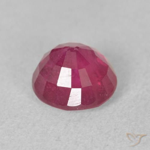 Rubí Rosado rojizo natural de 2.20 ct, Redondo, VS-SI