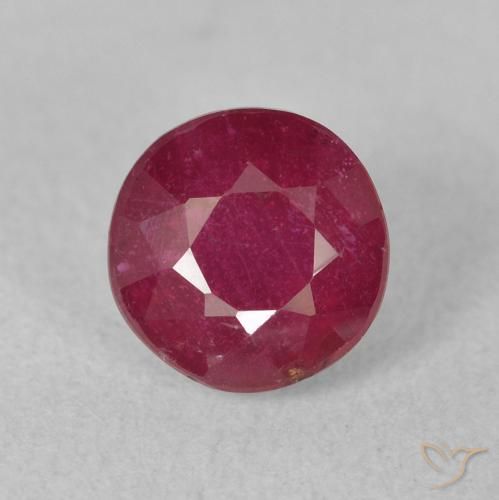 2.33ct Natural Rojo oscuro Rubí, Redondo, VS-SI