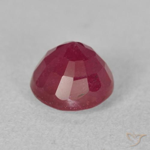 Rubí Rojo oscuro natural de 2.33 ct, Redondo, VS-SI