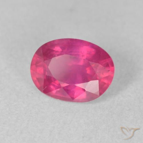 Rubí Rojo claro natural de 1.53 ct, Ovalada, VS-SI