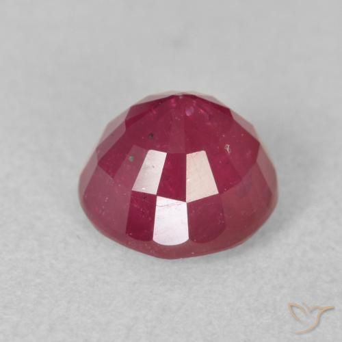 Rubí rosa rojizo natural de 2,29 ct, corte redondo, VS-SI