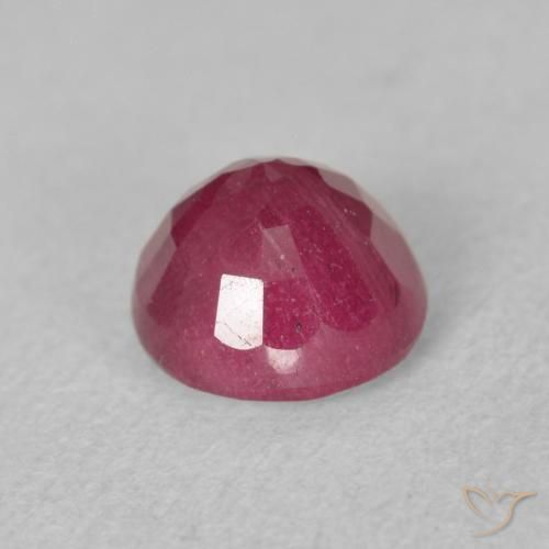 Rubí Rosado rojizo intenso natural de 1.88 ct, Redondo, VS-SI