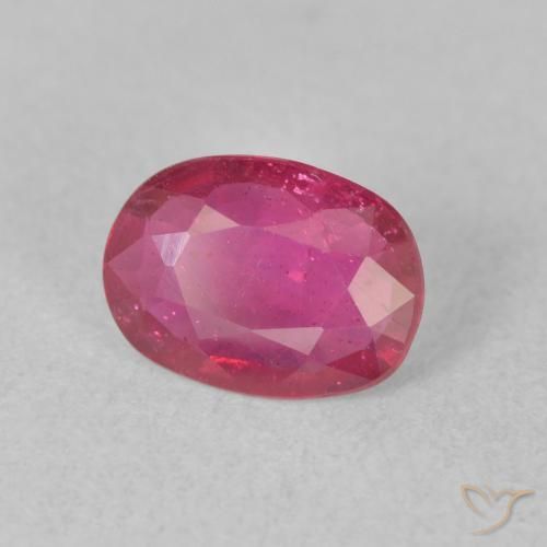 Rubí Rosado rojizo natural de 1.31 ct, Ovalada, VS-SI