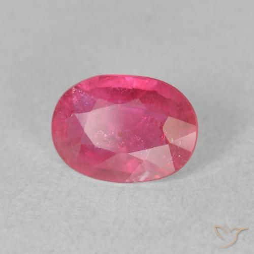 Rubí Rojo rosado natural de 1.26 ct, Ovalada, VS-SI